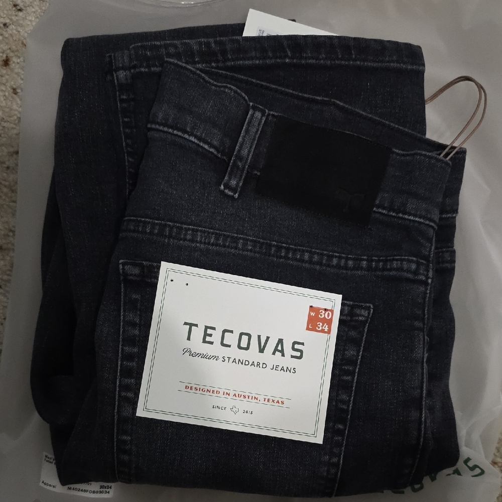 Tecovas Men's Black Straight Jeans